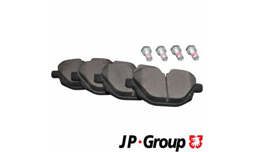 Колодки тормозные дисковые JP Group, задние, комплект на ось (4 шт), арт. 1463701610