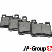 Колодки тормозные дисковые JP Group, задние, комплект на ось (4 шт), арт. 1363702110