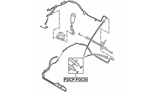 Кольцо уплотнительное трубки ГУР Febest, комплект, арт. FDCP-FOCIII