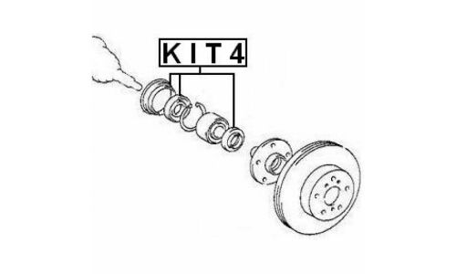 Сальник ступицы Febest, передний, арт. KIT4