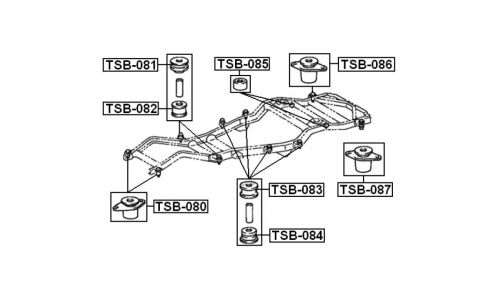 Подушка подрамника Febest, арт. TSB-086