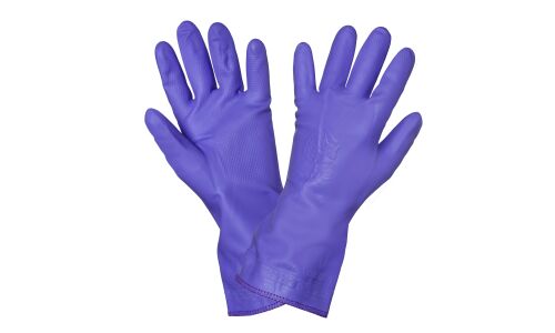Перчатки ПВХ Airline, фиолетовые, с подкладкой, размер L, 1 пара, арт. AWG-HW-11