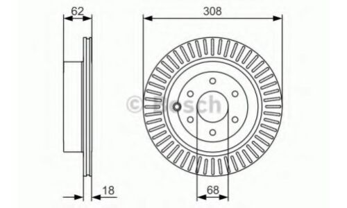 Диск тормозной | зад Bosch, арт. 0 986 479 533