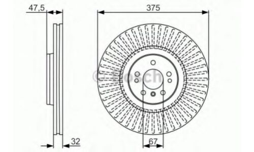 Диск тормозной | перед Bosch, арт. 0 986 479 A26