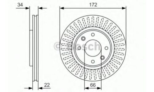 Диск тормозной Bosch, передний, арт. 0 986 479 R63