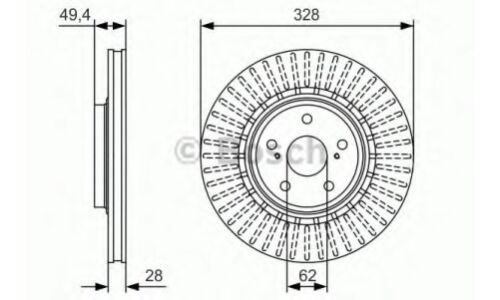 Диск тормозной Bosch, арт. 0 986 479 T00