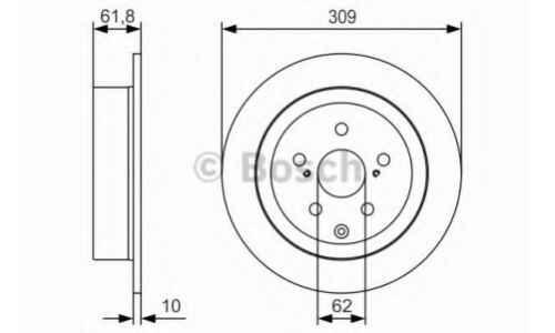 Диск тормозной | зад Bosch, арт. 0 986 479 T04