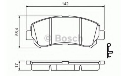 Колодки тормозные дисковые | перед Bosch, арт. 0 986 494 501