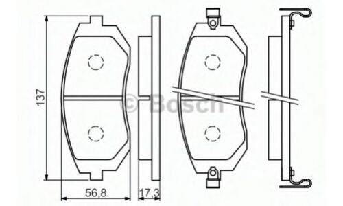 Колодки тормозные дисковые | перед Bosch, арт. 0 986 494 558