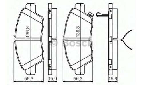 Колодки тормозные Bosch дисковые, арт. 0 986 494 562