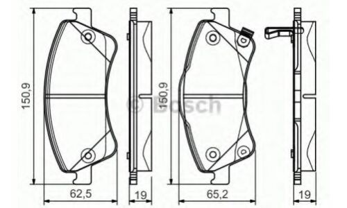 Колодки тормозные дисковые | перед Bosch, арт. 0 986 495 106