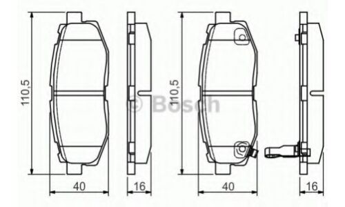 Колодки тормозные дисковые | зад Bosch, арт. 0 986 495 135