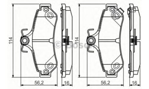 Колодки тормозные дисковые Bosch, задние, комплект на ось (4 шт), арт. 0 986 495 173