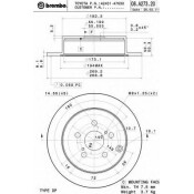 Диск тормозной Brembo, арт. 08A27321