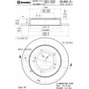 Диск тормозной Standard | перед Brembo, арт. 08.B304.10