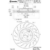 Диск тормозной Brembo вентилируемый, арт. 09B80751