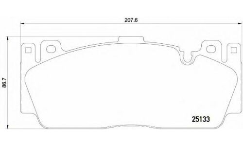Колодки тормозные дисковые Brembo, комплект на ось (4 шт), арт. P06079