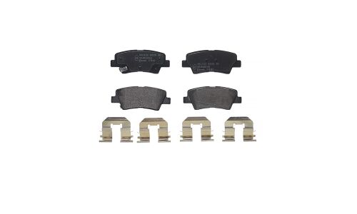 Колодки тормозные дисковые Brembo, комплект на ось (4 шт), арт. P30067