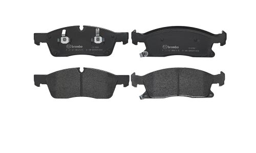 Колодки тормозные дисковые Brembo, комплект на ось (4 шт), арт. P37017