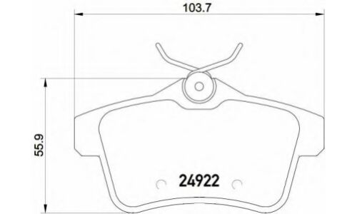 Колодки тормозные дисковые Brembo, комплект на ось (4 шт), арт. P61114