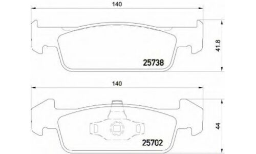 Колодки тормозные дисковые Brembo, комплект на ось (4 шт), арт. P68060