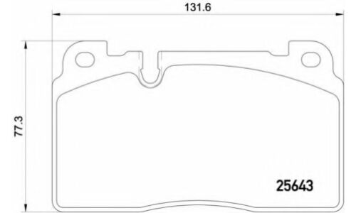 Колодки тормозные дисковые Brembo, комплект на ось (4 шт), арт. P85122
