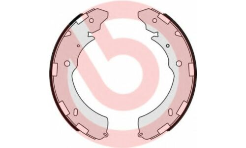 Колодки тормозные барабанные Brembo, комплект на ось (4 шт), арт. S54523