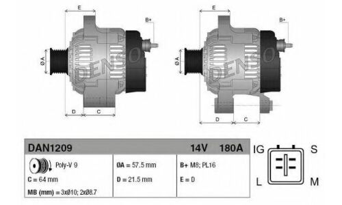 Генератор Denso, арт. DAN1209