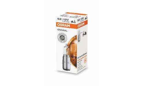 Лампа галогенная Osram Original Line S2 (BA20d, T15), 12В, 35/35Вт, 3200К, 1 шт, арт. 64327