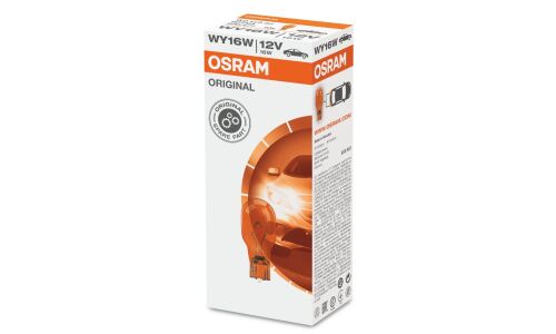 Лампа Osram Original Line WY16W (W2.1x9.5d, T15), 12В, 16Вт, оранжевая, 1 шт, арт. 921NA