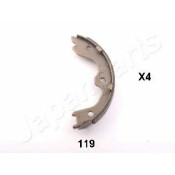 Колодки тормозные барабанные Japan Parts стояночного тормоза, комплект на ось (4 шт), арт. GF-119AF