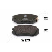 Колодки тормозные дисковые Japan Parts, передние, комплект на ось (4 шт), арт. PA-W17AF