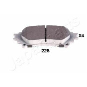 Колодки тормозные дисковые Japan Parts, задние, комплект на ось (4 шт), арт. PP-228AF