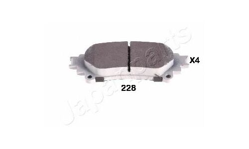 Колодки тормозные дисковые Japan Parts, задние, комплект на ось (4 шт), арт. PP-228AF