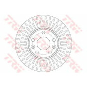 Диск тормозной TRW, передний, арт. DF6184