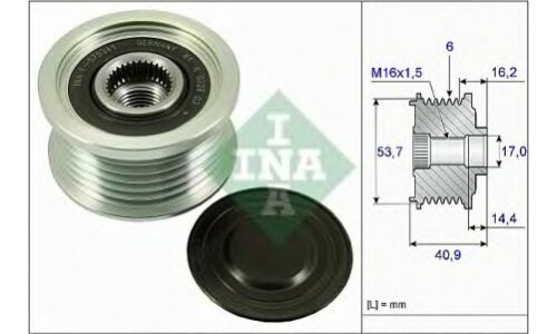 Шкив обгонный генератора INA, арт. 535 0270 10