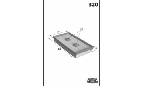 Фильтр воздушный MECAFILTER, арт. ELP9392