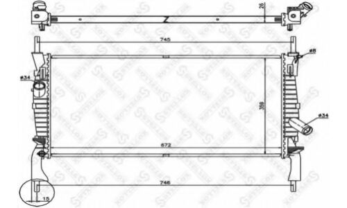 Радиатор сист. охл. Ford Transit 2.2TDCi Stellox, арт. 10-26751-SX