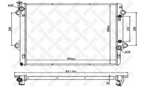 Радиатор системы охлаждения Toyota Stellox, арт. 10-26780-SX