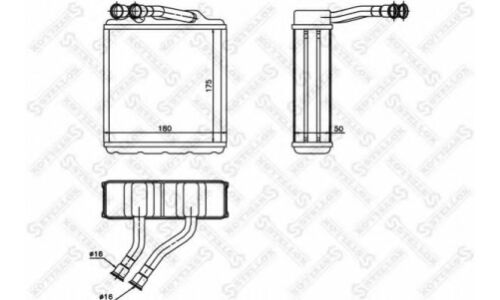 Радиатор печки Toyota Carina 1.6-2.0i Stellox, арт. 10-35217-SX