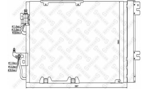 Радиатор конд. Opel Astra 1.8i АКПП 04> Stellox, арт. 10-45019-SX
