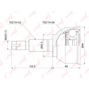 ШРУС LYNXauto внешний, арт. CO-3777