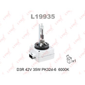 Лампа ксеноновая LYNXauto D3R (PK32d-6), 42В, 35Вт, 6000К, 1 шт, арт. L19935