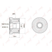 Муфта свободного хода генератора LYNXauto, арт. PA-1002