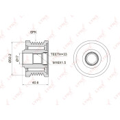 Муфта шкива генератора LYNXauto обгонная, арт. PA-1007