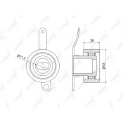 Ролик ремня ГРМ LYNXauto натяжной, арт. PB-1018