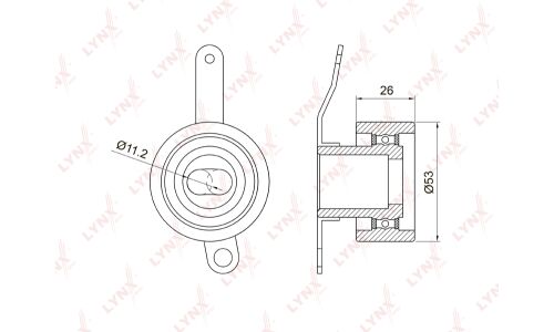 Ролик ремня ГРМ LYNXauto натяжной, арт. PB-1018