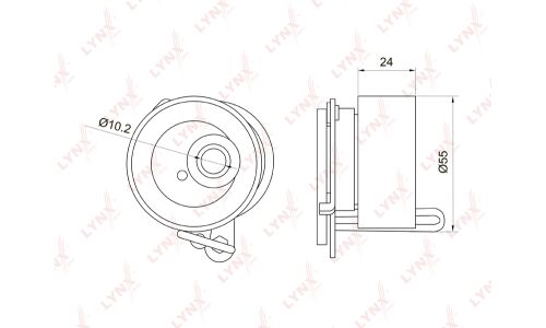 Ролик ремня ГРМ LYNXauto натяжной, арт. PB-1019
