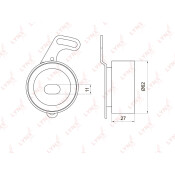 Ролик ремня ГРМ LYNXauto натяжной, арт. PB-1021