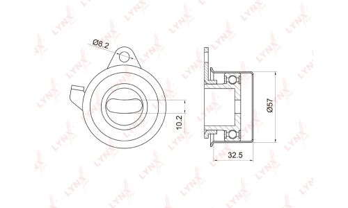 Ролик ремня ГРМ LYNXauto, арт. PB-1032